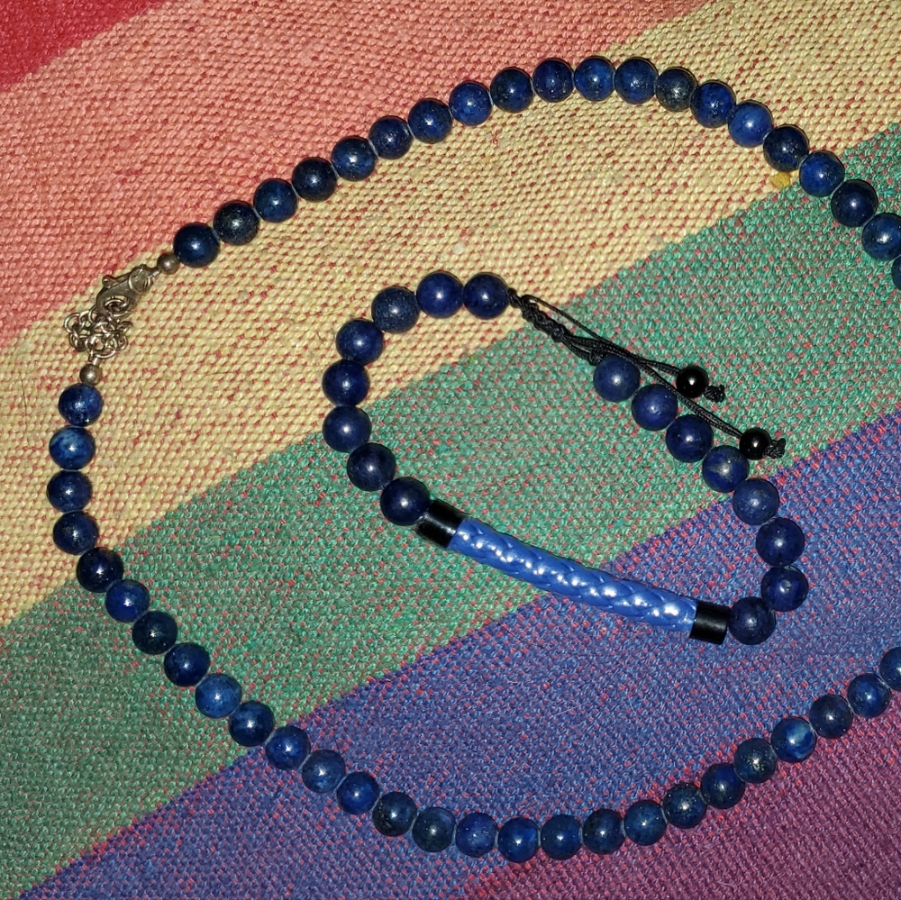 Lapis Necklace And Bracelet